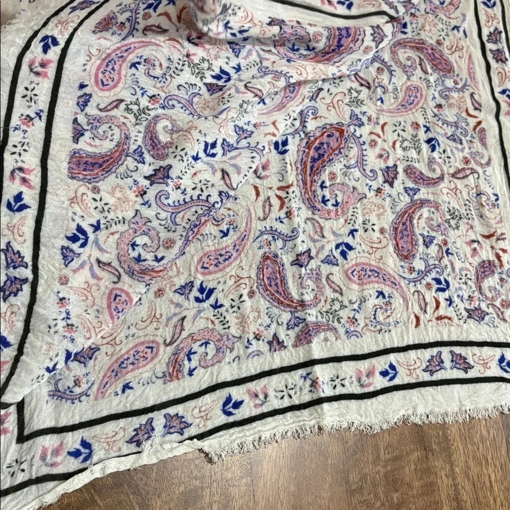 Talbots scarf. Viscose. 24” x 64”.  Paisley